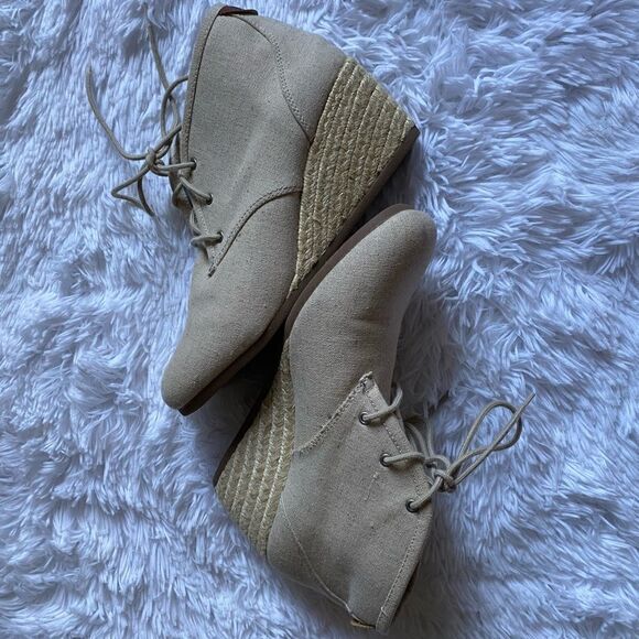 Mad Love Tan Wedge Booties Shoes Size 11 - Picture 12 of 14